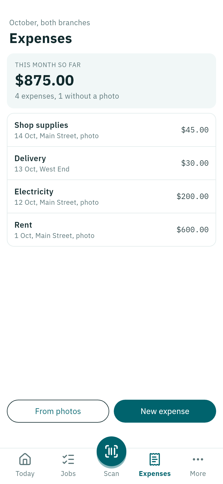 Expenses on the phone